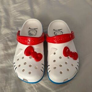 Hello Kitty Crocs - White and Red - Size 7